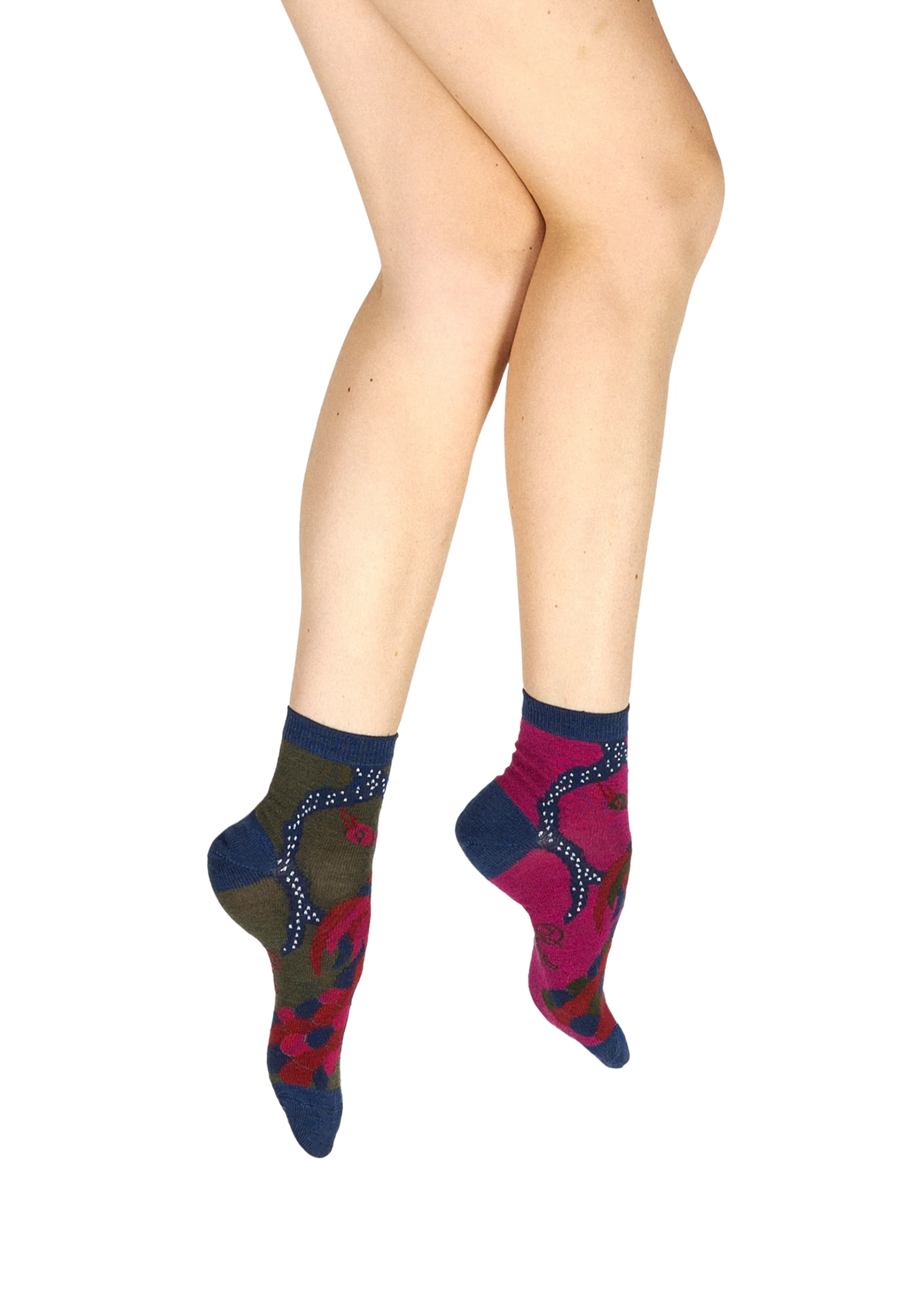 Chaussettes courtes femme laine peignée Berthe Le Paon – Image 2