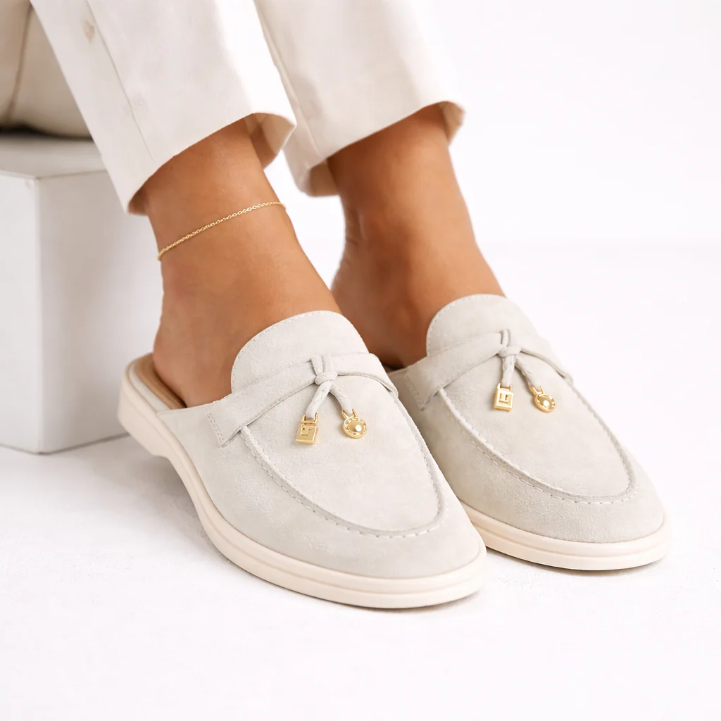 Mocassin Ouvert Crème Femme – Image 5