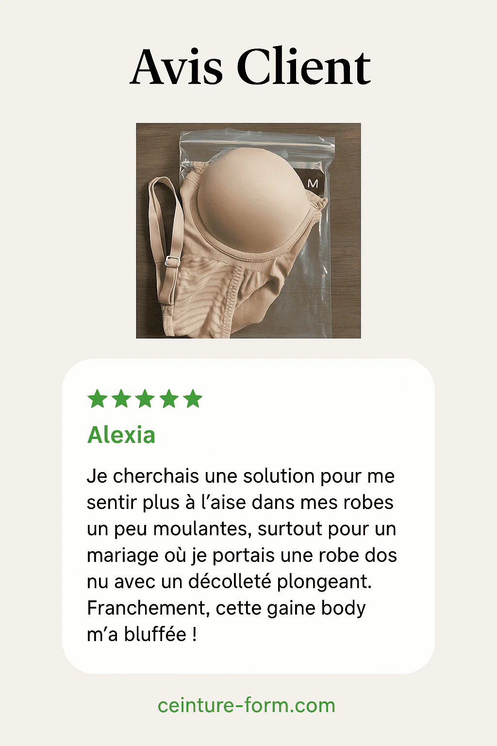 Body Dos Plongeant Ouvert pour Robe – Image 3
