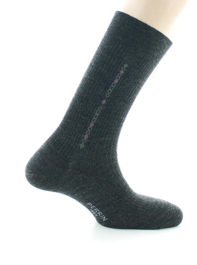 Chaussettes à baguette fantaisie maillons Anthracite – Image 2