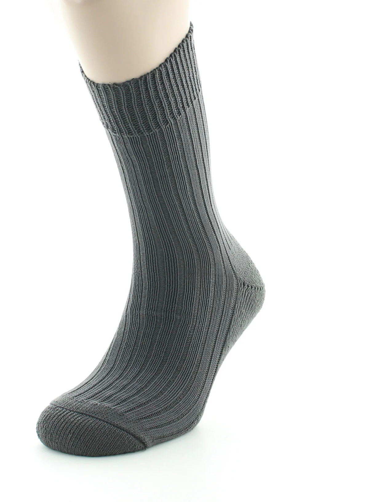 Chaussettes à côtes Intérieur doublé coton Anthracite – Image 4