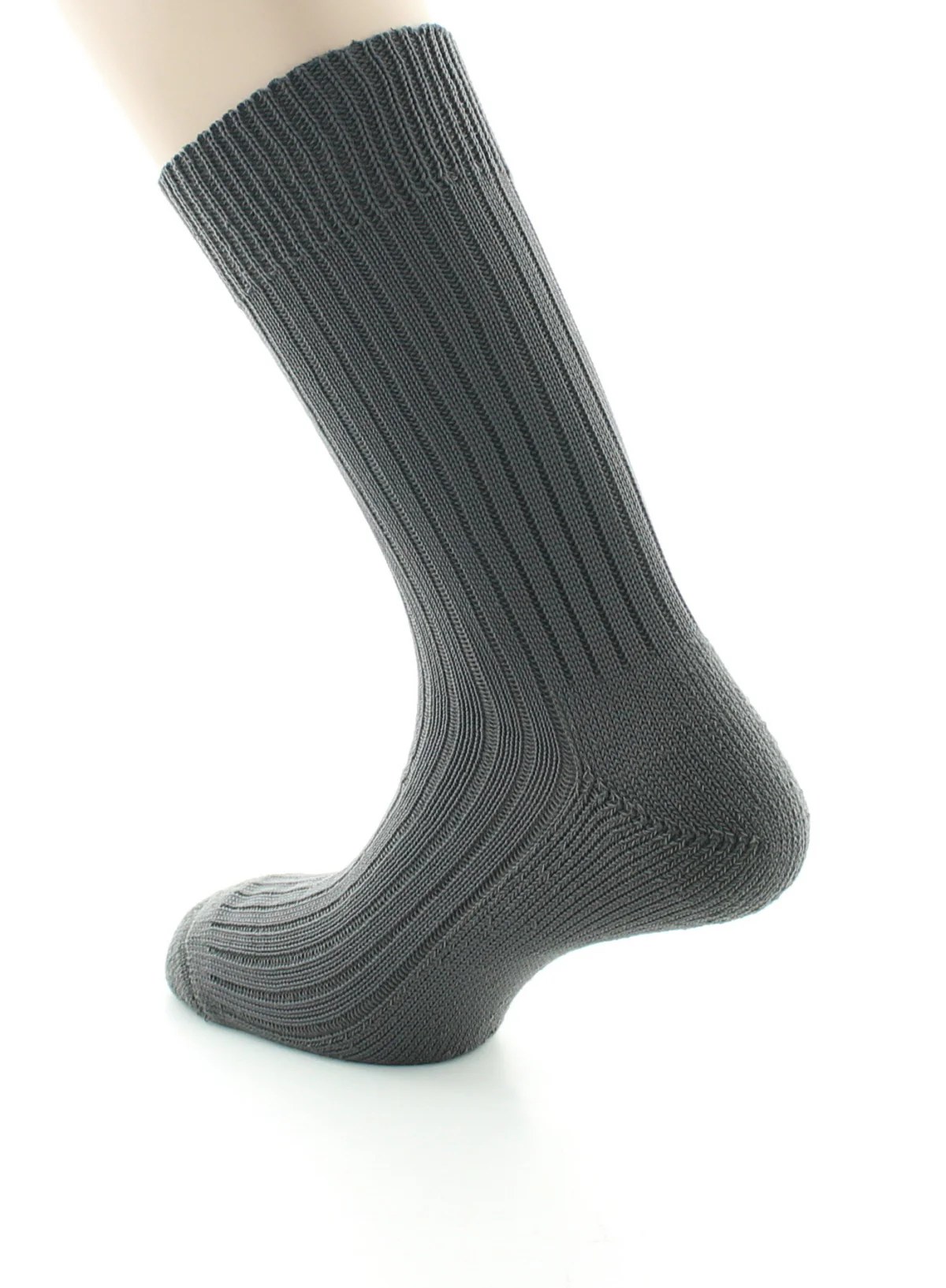 Chaussettes à côtes Intérieur doublé coton Anthracite – Image 5