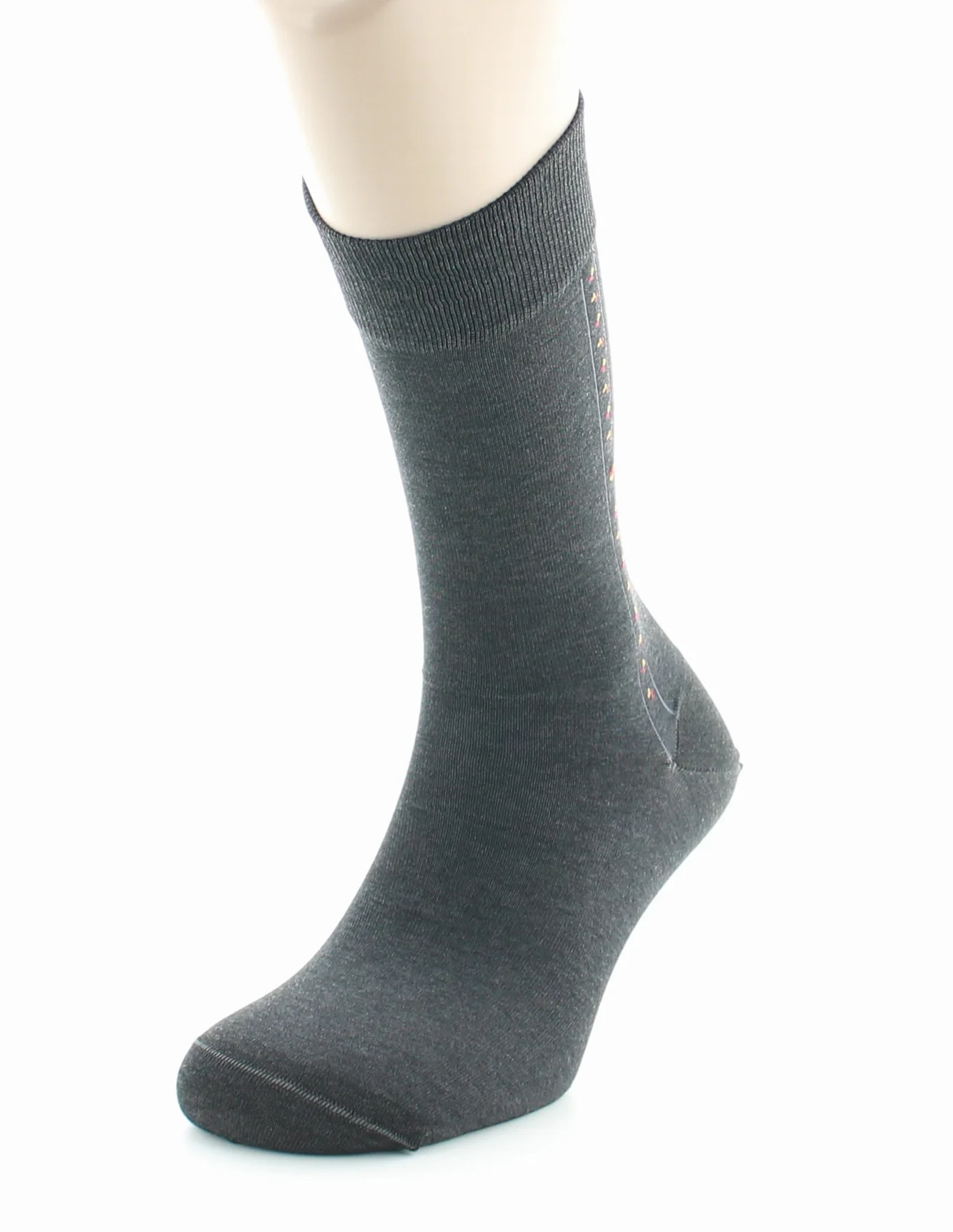 Chaussettes à motif baguette en coton fil d'Écosse supérieur Vert – Image 4