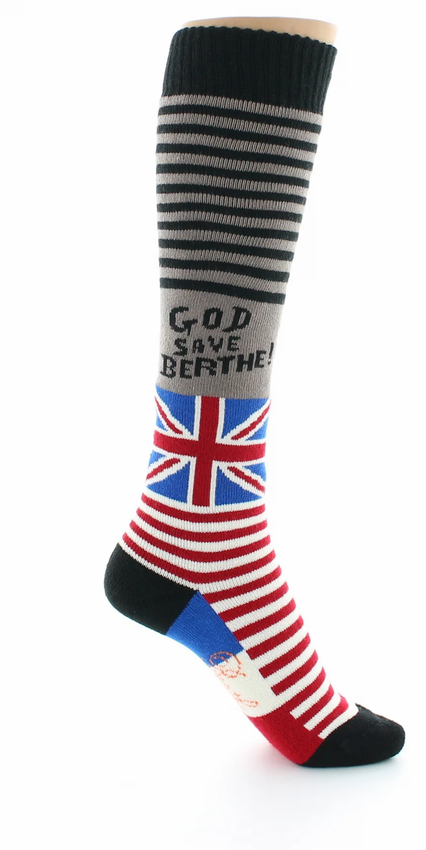 Chaussettes hautes mixtes God save Berthe en laine – Image 3