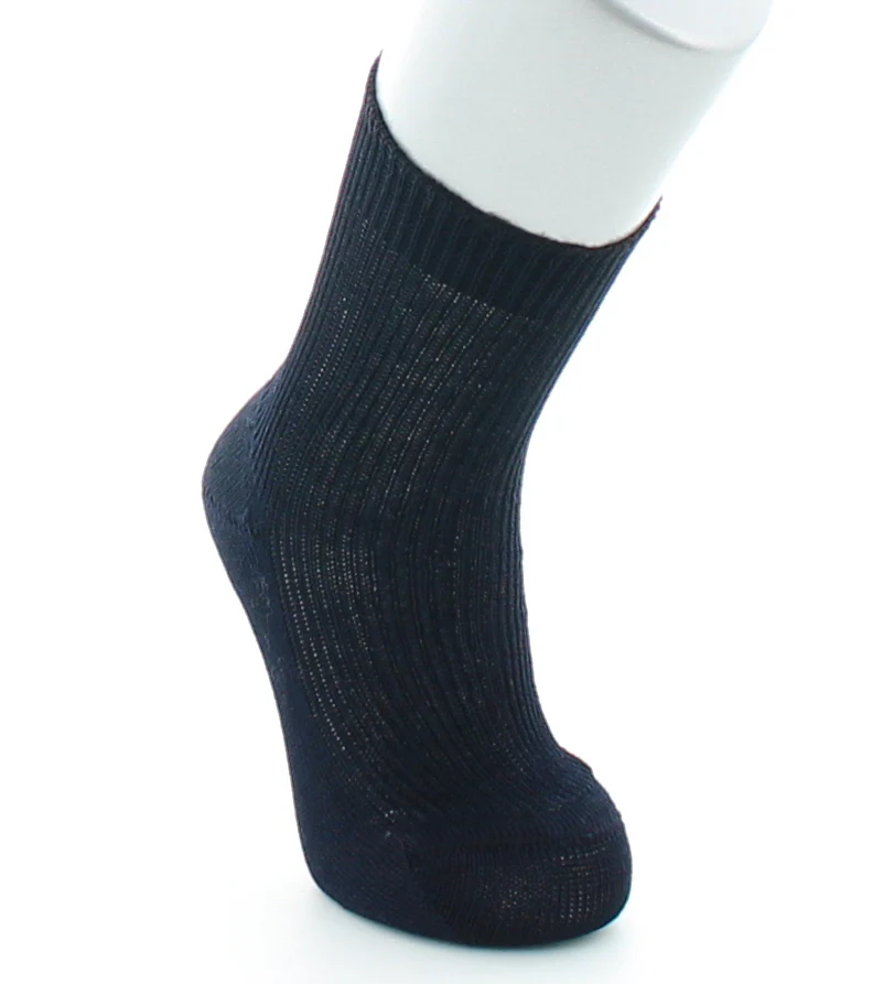 Chaussettes mixtes à maille piquée en pur coton fil d'Écosse Marine – Image 2