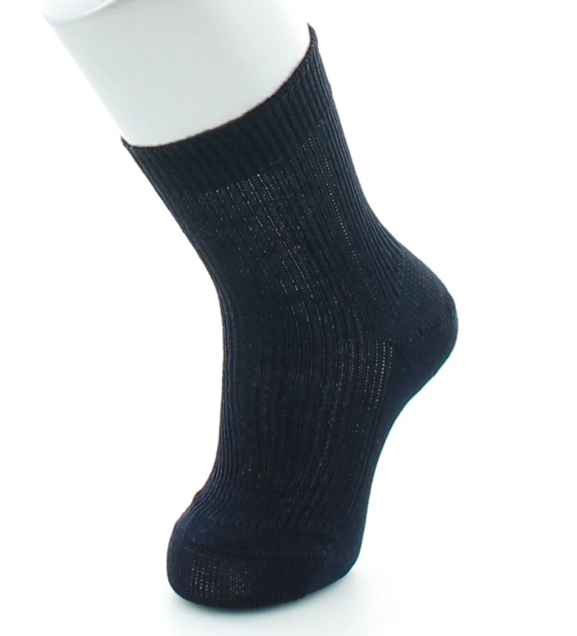 Chaussettes mixtes à maille piquée en pur coton fil d'Écosse Marine – Image 3