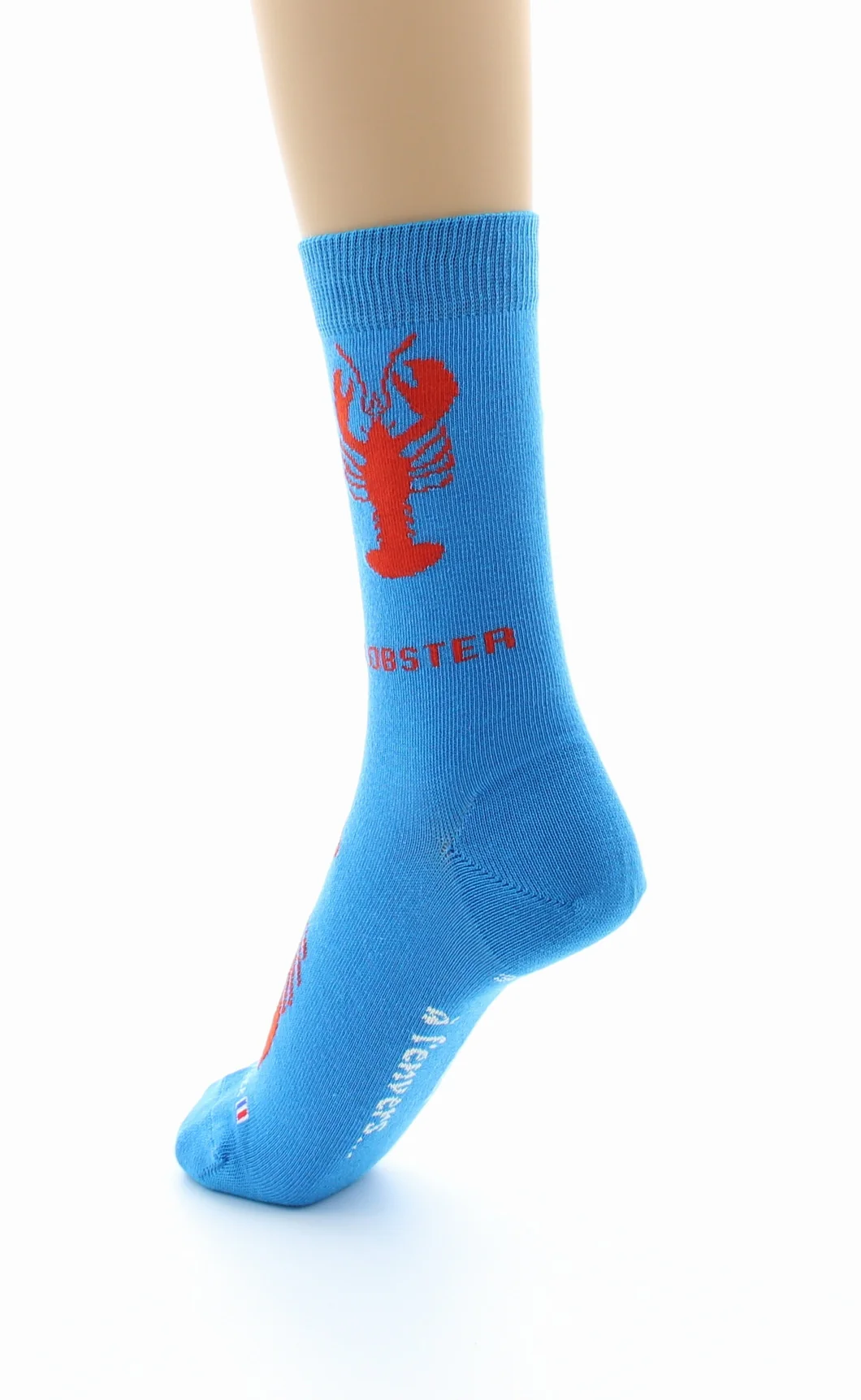 Chaussettes mixtes en coton Homard Turquoise – Image 4