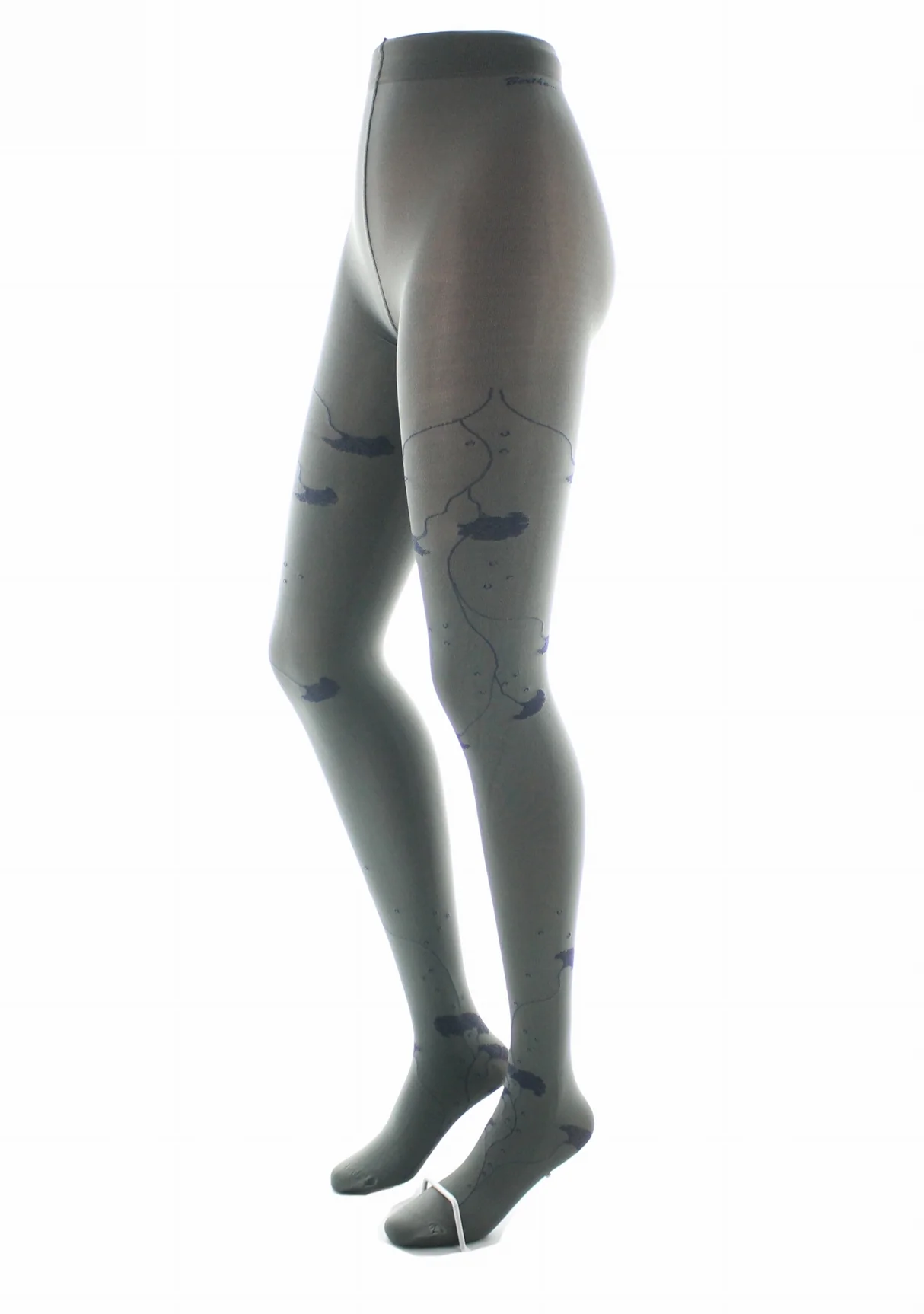 Collants femme 40 deniers Berthe Albizia Kaki/Marine – Image 3