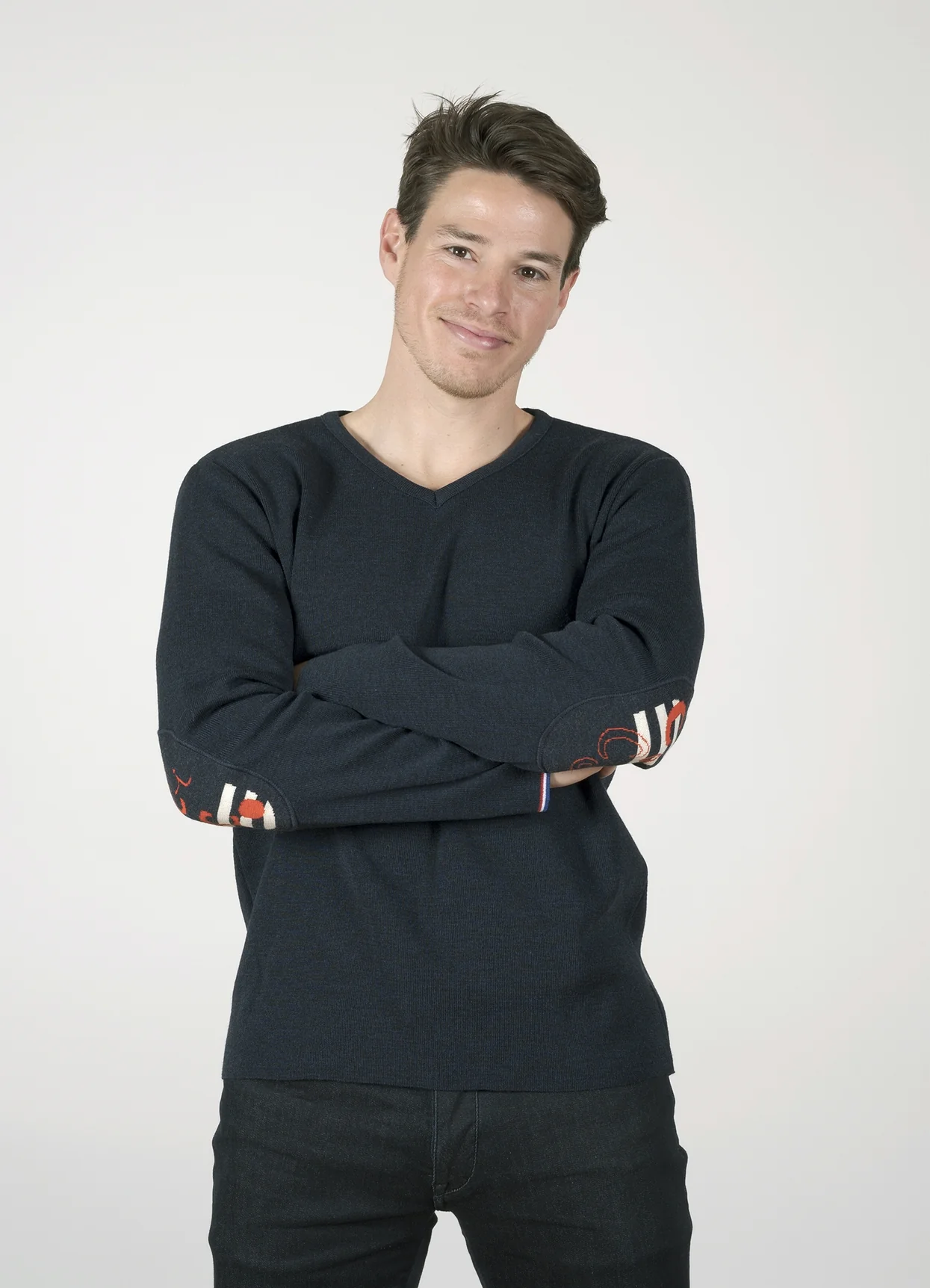Pull Col V Homme CoCo RiCo marine dark navy – Image 2