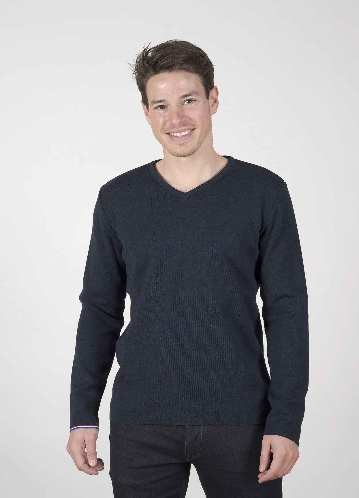 Pull Col V Homme CoCo RiCo marine dark navy – Image 4