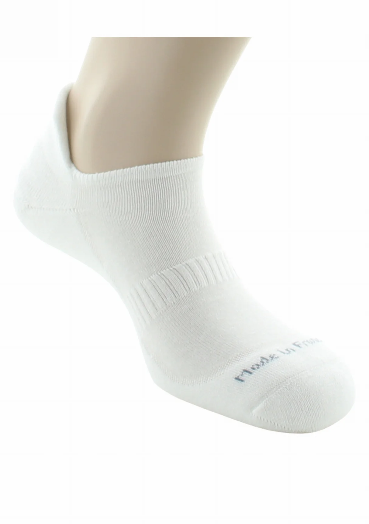 Socquettes sport blanches - Coton avec semelle bouclette, fabrication française – Image 6