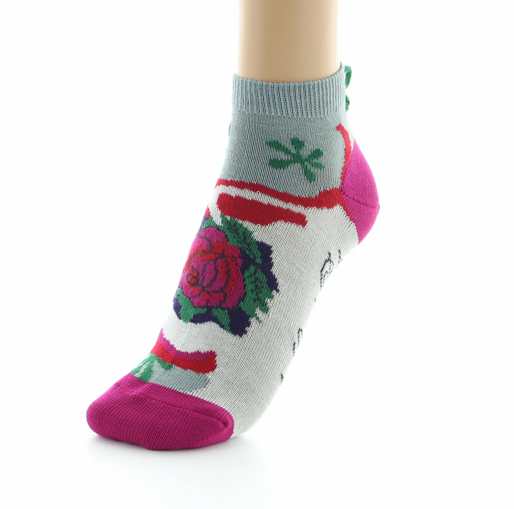 Socquettes Femme Boutons de Roses – Image 4