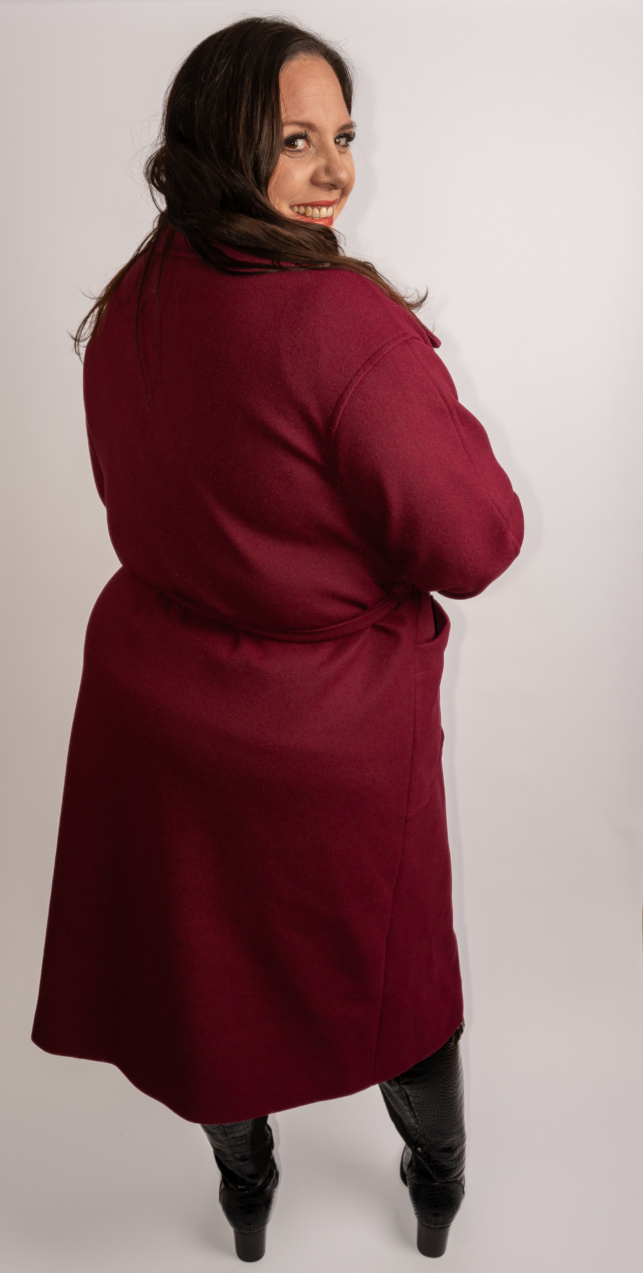 Manteau long croisé à ceinture – Image 4